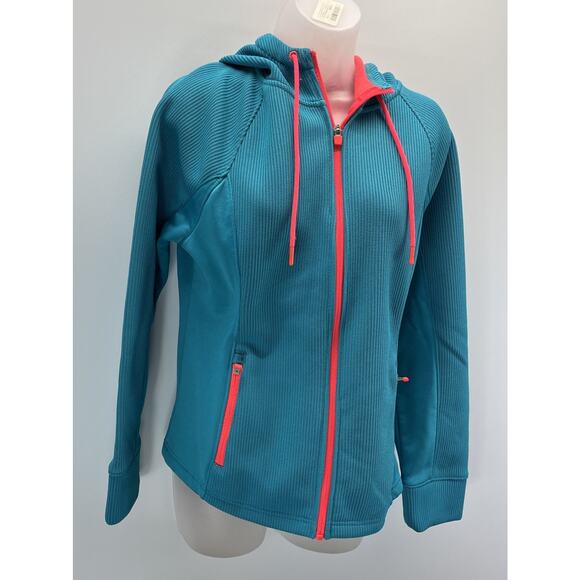 Swiss Tech Women's Waffle Knit Tech Fleece Hooded Jacket M - Picture 1 of 6